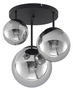 Stropné Lampa Lindby, Teeja, stmievateľné, Sivá, Obývacia izba, Sklo, Moderný