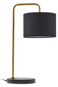 Stolové Lampa Lindby, Hillary, Čierna, Obývacia izba, Tkanina / Textil, Škandinávsky
