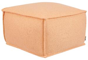 Puf oranžový bavlna EPS guľôčky 50 x 50 x 30 cm štvorcový tvar podnožka taburetka moderný štýl obývačka spálňa