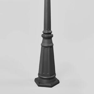 Vonkajšie svetlo Lindby Edana, 211 cm, antracitová farba, IP44, Čierna, Hliník, Moderný, Vonkajší veľký svietník s jedným svetlom