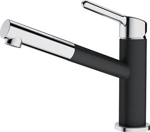 Drezová batéria Franke s vyťahovacou sprškou chrom/onyx 115.0623.057