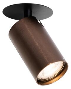 Moderné zabudované bodové svetlo tmavá bronz GU10 50 mm - Chels