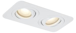 Zaoblené zapustené bodové svietidlo biele GU10 50 mm otočné a naklápacie IP44 2-svetlá - Alberto