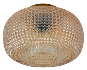 Stropné Lampa Lindby, Hildur, stmievateľné, Hnedá / Hrdzavá, Jedáleň, Sklo