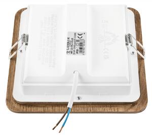 LED Podhľadové svietidlo WOODY SPOT LED/17W/230V 3000K orech 18,5x18,5 cm