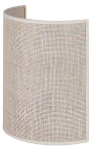 Nástenné Svietidlo Euluna, Jute, stmievateľné, Biela, Obývacia izba, Tkanina / Textil