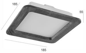 LED Podhľadové svietidlo WOODY SPOT LED/17W/230V 3000K orech 18,5x18,5 cm