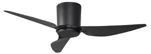 Stropný ventilátor Aulo Ø 123 cm čierny tichý DC Lindby, Aulo, Čierna, Obývacia izba, Kov, Moderný