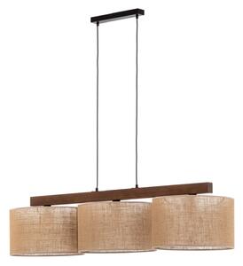 Závesné svietidlá TK Lighting, Juta, stmievateľné, Béžová, Obývacia izba, Tkanina / Textil