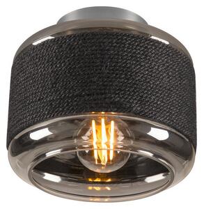 Stropné Lampa SLV, Pantilo Rope 19, stmievateľné, Čierna, Obývacia izba, Sklo, Moderný