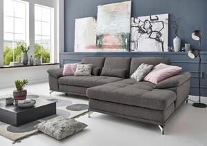 ROHOVÁ SEDAČKA, textil, sivá Sit & More - Sedačky, Online Only