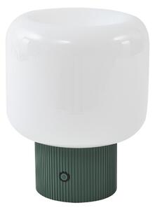 Stolové Lampa Lucande, Katrin Palme, stmievateľné, Zelená, Obývacia izba, Sklo, Moderný