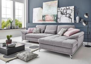 ROHOVÁ SEDAČKA, textil, strieborná Sit & More - Sedačky, Online Only