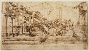 Obrazová reprodukcia Perspective Study for the Background of The Adoration of the Magi, Leonardo da Vinci
