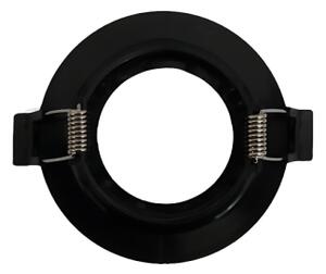 Rámček pre zapustené svietidlo GU10, priemer 8,6 cm, čierny