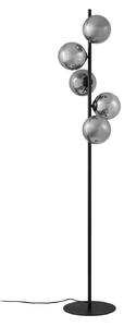 Stojacie Lampa Lindby, Orbelia, Čierna, Obývacia izba, Sklo, Moderný
