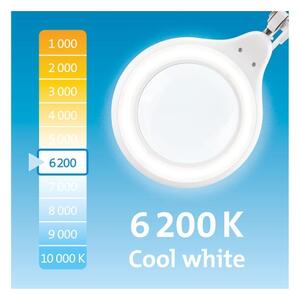Extol - LED stmievateľná stolná lampa s lupou LED/10W/230V biela
