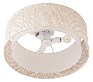 Stropné Lampa Lindby, Soula, stmievateľné, Béžová, Obývacia izba, Plast, Rustikálny