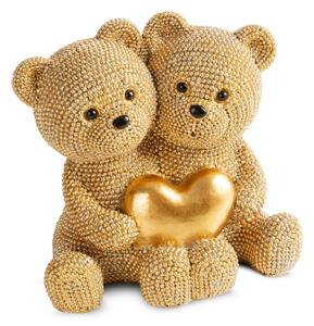 DEKORAČNÁ SOŠKA BEAR 11X10 CM ZLATÁ