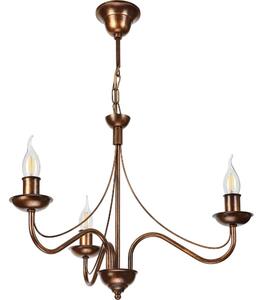Luster na reťazi ANTON 3xE14/15W/230V bronzový
