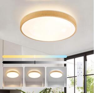 Brilagi-LED Stmievateľné svietidlo GLASS POOL DOUBLE LED/48W/230V 40 cm drevený dekor+DO
