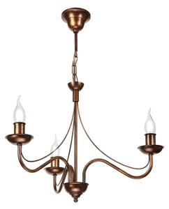 Luster na reťazi ANTON 3xE14/15W/230V bronzový