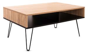 Tutumi, obdĺžnikový konferenčný stolík 90x60x40 cm R20FFTCFT001, čierna-dub sonoma, KRZ-07000