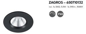 Stropné zapustené LED svietidlo ZAGROS 650710132