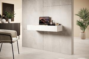 Závesný toaletný stolík Nicole so zásuvkami 100 cm - biela / biely mat