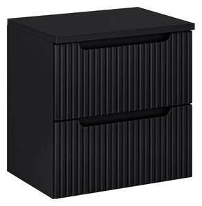 Kúpeľňová skrinka s doskou NOVA Black D60/2 | 60 cm