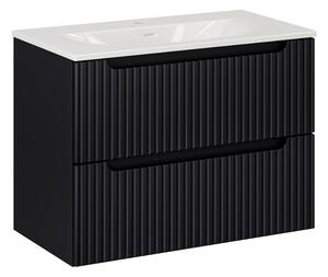 Kúpeľňová skrinka s umývadlom NOVA Black U80/1 | 80 cm