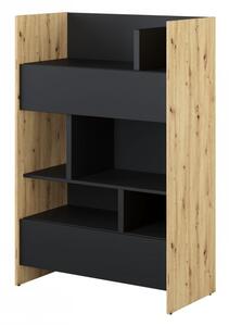Mirjan24 Regál Bed-Concept BC-26, Farby: dub artisan / čierna Mirjan24 5903211344589