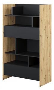 Mirjan24 Regál Bed-Concept BC-27, Farby: dub artisan / čierna Mirjan24 5903211344619