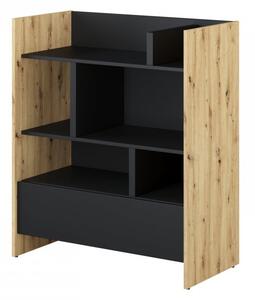 Mirjan24 Regál Bed-Concept BC-25, Farby: dub artisan / čierna Mirjan24 5903211344558