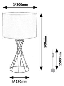 Rabalux 74082 - Stolová lampa NIVRA 1xE27/40W/230V čierna