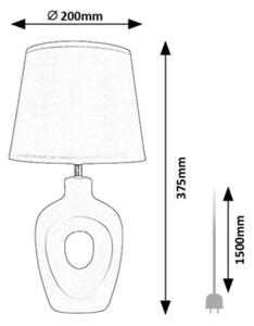 Rabalux 74080 - Stolová lampa MADELOR 1xE14/25W/230V hnedá