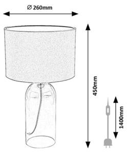 Rabalux 74048 - Stolná lampa LUXIN 1xE14/40W/230V pr. 26 cm