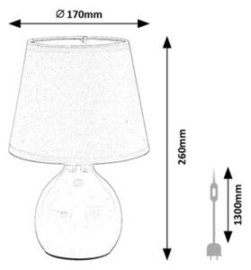 Rabalux 74076 - Stolová lampa INGRID 1xE14/40W/230V béžová