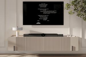 Závesná TV skrinka Malmi 200 cm – kašmír / crema bianca / čierna
