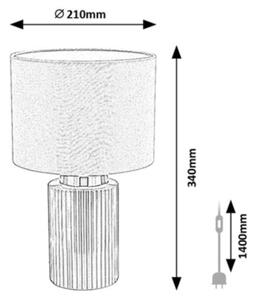 Rabalux 74046 - Stolná lampa GLOVY 1xE14/40W/230V zelená