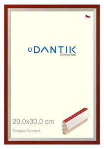 DANTIK rám na obraz 20x30 | EVOQUE červená (Sklo Čiré)