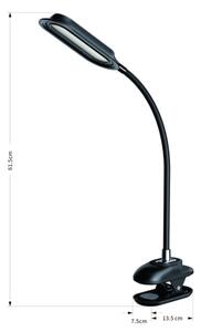 Immax 08998L - LED+CCT stmievateľná stolná lampa s klipom CLIP 7,5W/230V čierna