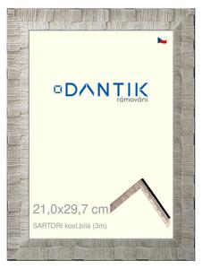 DANTIK rám na obraz 21x29,7 | SARTORI kost.bílá (Sklo Čiré)