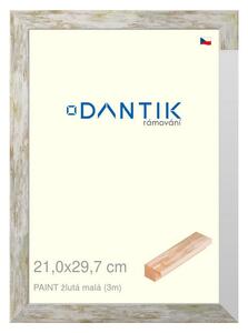 DANTIK rám na obraz 21x29,7 | PAINT žlutá malá (Sklo Čiré)