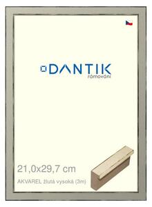DANTIK rám na obraz 21x29,7 | AKVAREL žlutá vysoká (Sklo Čiré)