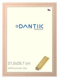 DANTIK rám na obraz 21x29,7 | NPINO přírodní (Sklo Čiré)
