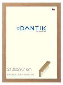 DANTIK rám na obraz 21x29,7 | KASSETTE dub malá (Sklo Čiré)