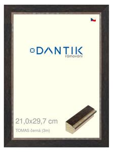 DANTIK rám na obraz 21x29,7 | TOMAS černá (Sklo Čiré)