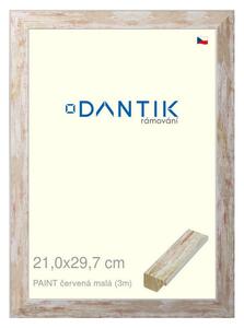 DANTIK rám na obraz 21x29,7 | PAINT červená malá (Sklo Čiré)