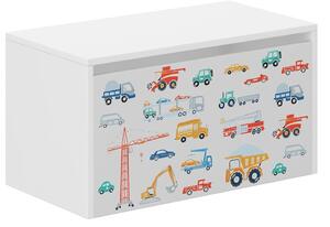 Detský úložný box s motívom nákladného auta – 40 × 40 × 69 cm